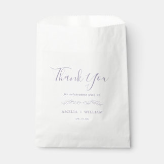Minimal Leaf Monogram Wedding Favour Bag