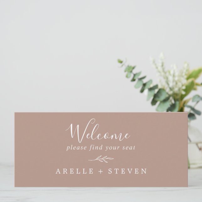 Minimal Leaf | Neutral Seating Chart Header (Standing Front)