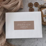Minimal Leaf Neutral Wedding Guest Address Labels<br><div class="desc">These minimal leaf neutral wedding guest address labels are perfect for a boho wedding. The design features a simple greenery leaf silhouette in an earthy natural tone with minimalist desert bohemian style. Customize each label with the name and address of your guests. 21 labels per sheet. Add each sheet that...</div>