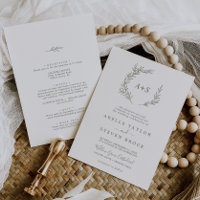 Minimal Leaf | Olive Green All In One Wedding
