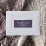 Minimal Leaf | Plum Wedding Guest Address Labels<br><div class="desc">These minimal leaf plum wedding guest address labels are perfect for a boho wedding. The jewel tone design features a simple greenery leaf silhouette in a dark blue violet purple with minimalist boho style. Customize each label with the name and address of your guests. 21 labels per sheet. Add each...</div>