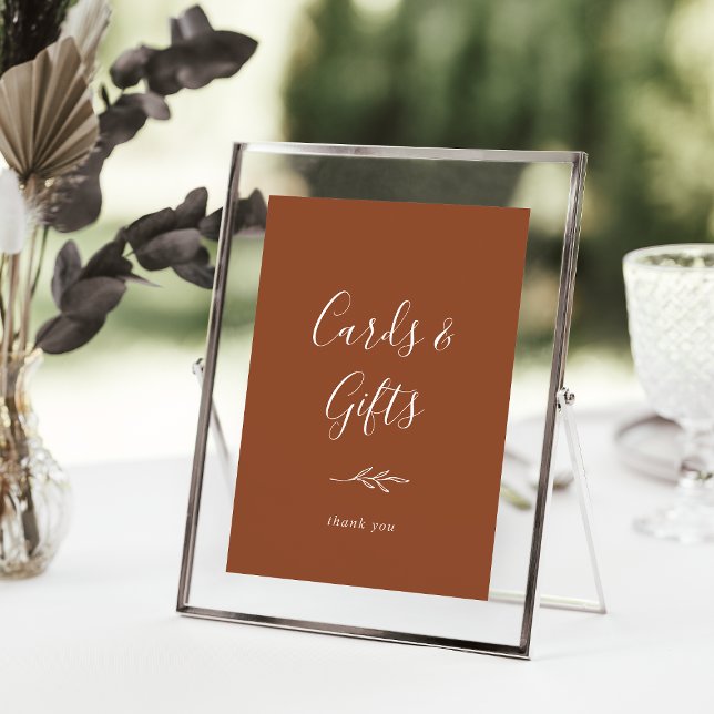 Minimal Leaf | Terracotta Cards and Gifts Poster (Creator Uploaded)