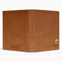 Minimal Leather Family Recipe Wedding Gift Message