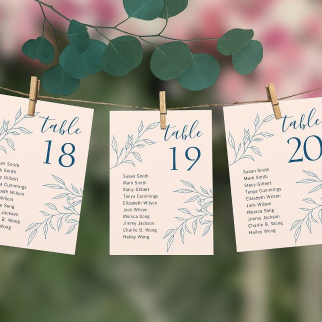 Minimal Leave Wedding Seating Chart Card (Creator Uploaded)