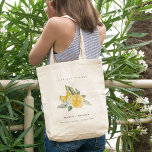 Minimal Lemon Botanical Boho Love Thanks Wedding Tote Bag<br><div class="desc">If you need any further customisation please feel free to message me on yellowfebstudio@gmail.com.</div>