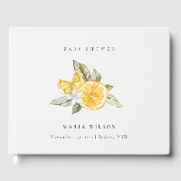 Minimal Lemon Botanical Leafy Boho Baby Shower