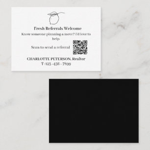 Minimal Lemon  Summer Real Estate Referral Card