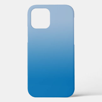Minimal Light Blue to Dark Blue Gradient iPhone 12 Case
