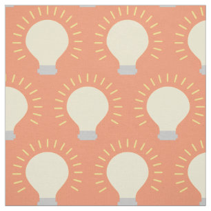 Minimal Light Bulb Polka Dots Fabric