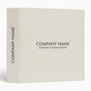 Minimal light cream linen texture print binder