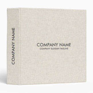 Minimal light cream linen texture print binder