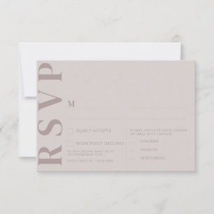 Minimal Light Grey RSVP Card