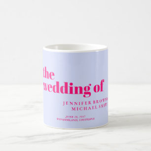 Minimal Lilac Pink Swash Wedding Coffee Mug