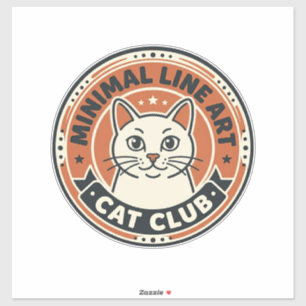 Minimal Line Art Cat Cat Lover Gift - Minimal Line