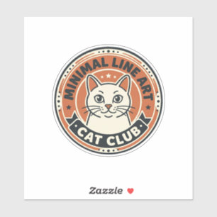 Minimal Line Art Cat Cat Lover Gift - Minimal Line