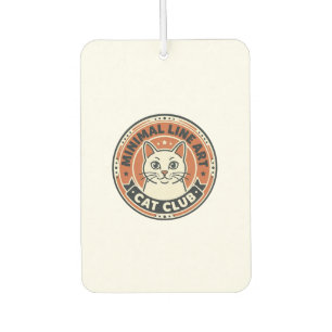 Minimal Line Art Cat Cat Lover Gift - Minimal Line Air Freshener