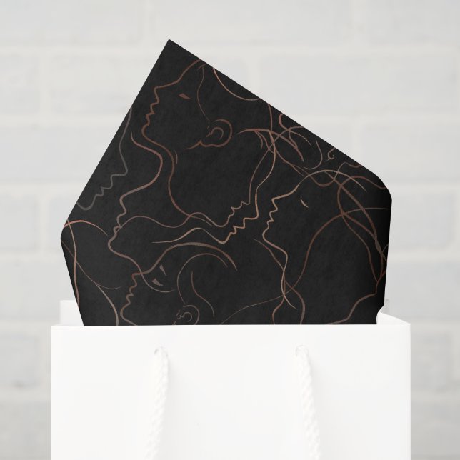 Minimal Line Art Faces Tissue Paper (Gift Bag)