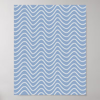 Minimal Line Chevron Pattern Blue