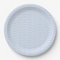 Minimal Line Chevron Pattern Coastal Light Blue