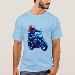 🏍️ Minimal Line Motorcycle Rider Clean Urban T-Shirt