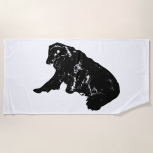 Minimal Lines, Snowbird Lounge Dog Beach Towel