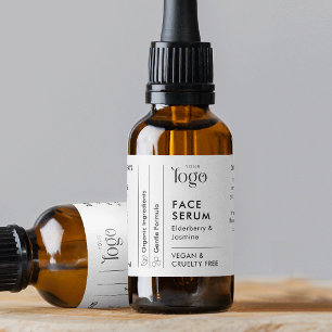Minimal Logo 1OZ Dropper Bottle Waterproof Label