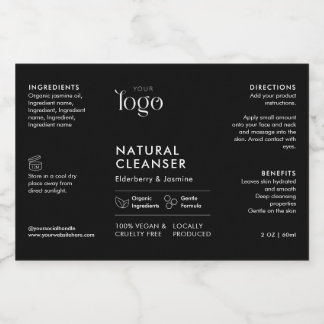 Minimal Logo 2OZ Dropper Bottle Waterproof Label