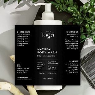 Minimal Logo 8 OZ Cosmetic Bottle Waterproof Label