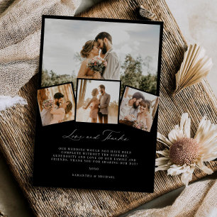 Minimal Love & Thanks Wedding Thank You Card