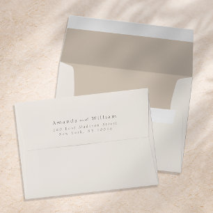 Minimal Luxury Ivory Wedding Envelope