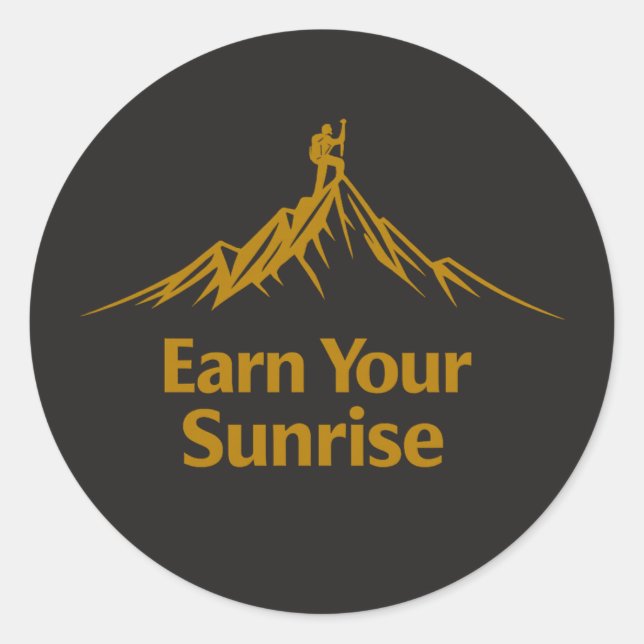 Minimal Luxury Motivation Design Classic Round Sticker (Front)