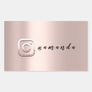 Minimal Makeup Rose Event Instagra Logo Social Sticker