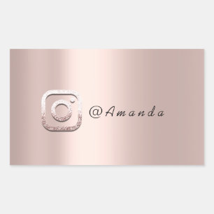 Minimal Makeup Rose Event Instagra Logo Social Sticker