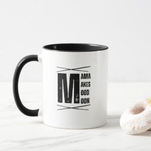 Minimal Mama Mood Moon Bear Design Mug
