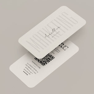 Minimal Marketing Professional Consultant Sand Business Card