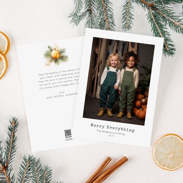 minimal merry christmas photo holiday card (Creator Uploaded)