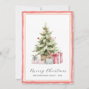 Minimal Merry Christmas Tree Holiday Card