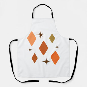 Minimal Mid Mod Diamonds Orange Apron