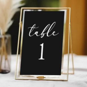 Minimal Minimalist Elegant Classic Basic Wedding Table Number