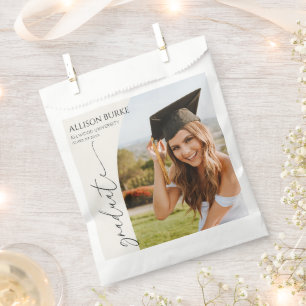 Minimal Minimalist Photo Arch Graduation Favour Bag