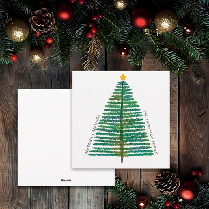  Minimal Minimalist Scandinavian Christmas Tree Holiday Card