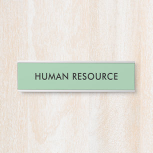 Minimal Mint Green Room Department Name Door Sign