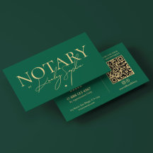 Minimal Mobile Notary Public Elegant Green