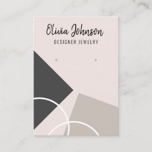 Minimal Modern Abstract Jewellery Earring Display Business Card
