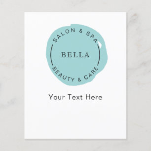 Minimal Modern Aqua Salon and Spa Business Flyers