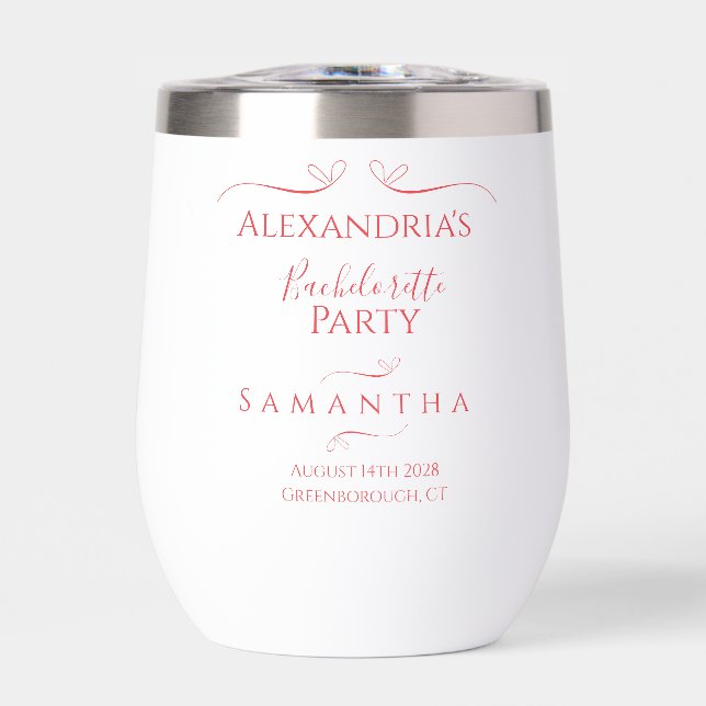 Minimal Modern Bachelorette Party Favour (Front)