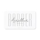 Minimal Modern Barber White Hair Stylist