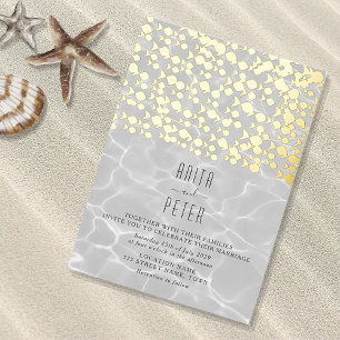 Minimal Modern Beach Wedding Gold