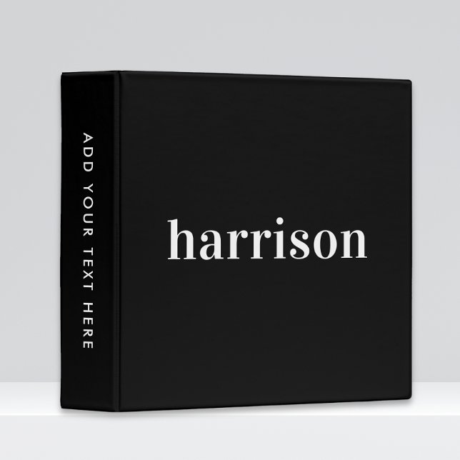 Minimal Modern Black Monogram Binder (Creator Uploaded)