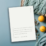 Minimal Modern Black & White Modern Wedding  Thank You Card<br><div class="desc">If you need any further customisation please feel free to message me on yellowfebstudio@gmail.com.</div>